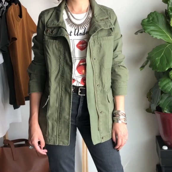 Madewell 'Dispatch' Jacket in Desert Olive Utility Cargo #Al068 size XS